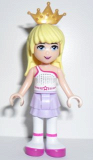 LEGO frnd038 Friends Stephanie, Lavender Layered Skirt, White Top with Star Belt, Gold Tiara